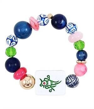 NEW GOLDEN LILY women's mahjong bead bracelet in multicolor